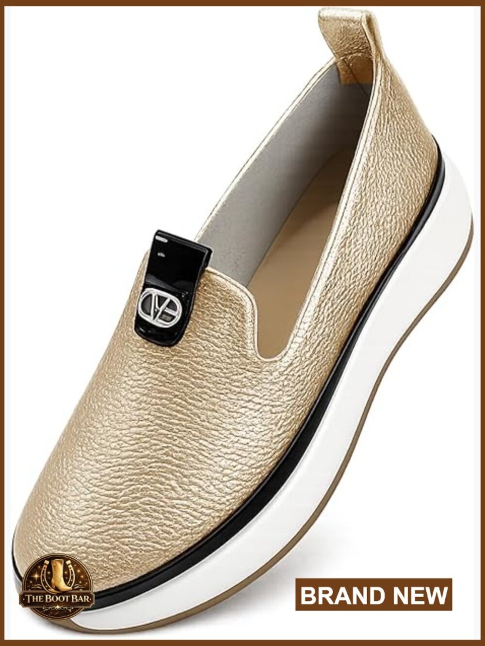 Slip On Loafers for Women, Comfort PU Faux Leather Casual Shoes with Easy Entry